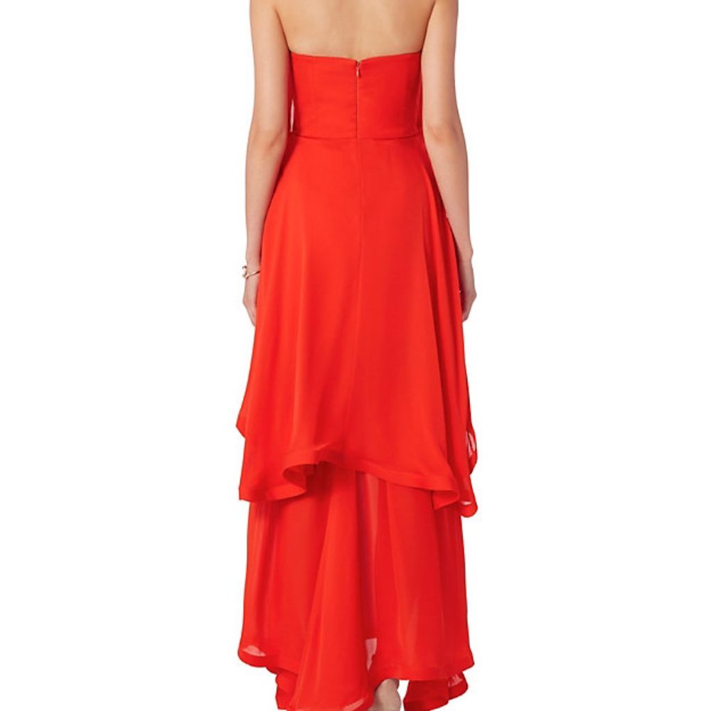Nicholas Red Georgette Maxi Dress in Rd - Picture 5 of 5